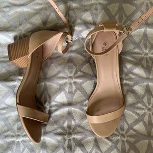 2 for $25 - Vegan Block Heel Sandal - light tan